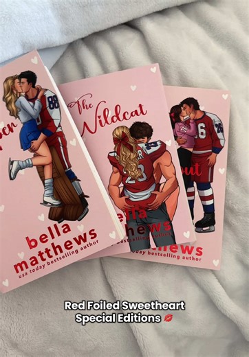 ✨ Shop Exclusive Red Foiled Special Editions ✨ 💋 Each book comes handsigned and includes custom artwork #tiktokbookshop #romancebooks #bellamatthews #sportsromance #specialeditionbooks