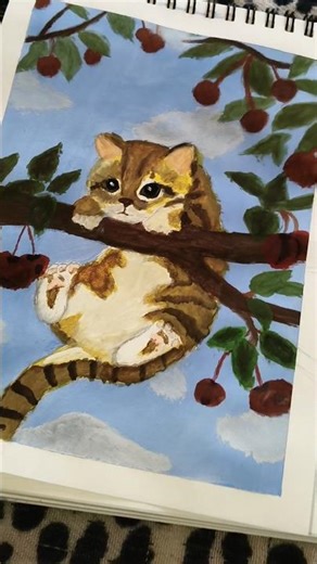 kitten meow drawing | watercolor 🎨 #art #drawing