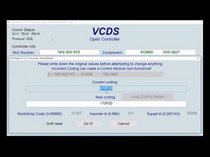 VCDS How To - Activate / Deactivate Big Digital Speedo On MFD - VW Golf MK6, Scirocco MK3, Etc.