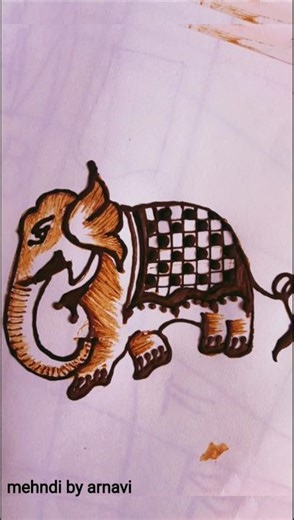 Elephant Mehandi design/🐘💖#elephantmehandi #elephant #mehndi #shortvideo #viralvideo #heenaclass