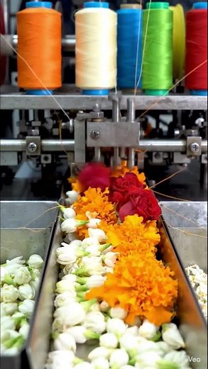 🌸 Amazing Flower Garland Making Machine | Jasmine, Marigold & Rose Automation 🌺