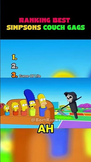 RANKING THE BEST SIMPSONS COUCH GAGS😂🔥🛋️ #simpsons #tiktok #funniest