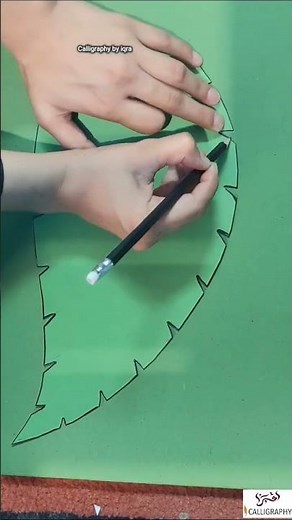 Learn to draw large size leaf 🍃|Cool and easy #viral #leaf #shorts#crafts#trending #views #handmade