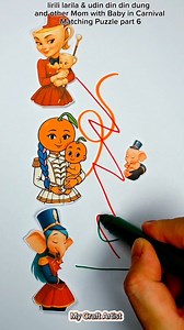 lirili larila & udin din din dung and other Mom with Baby in Carnival Matching Puzzle part 6 #reels #puzzle #paper #art | Mycraft Artists