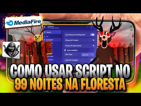 🔥Como BAIXAR e COLOCAR SCRIPT no 99 NOITES NA FLORESTA com Delta Executor (Celular/PC)