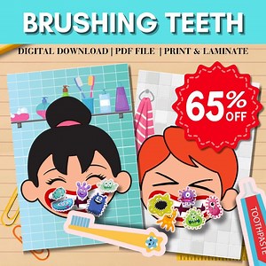 Preschool Brushing Teeth Activity: Dental Health Game Printable (PDF) - Etsy