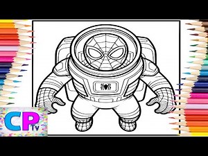 Spiderman Puts on the Astronaut Suit/Spiderman's Journey into Space/Art Therapy/Creative Colors