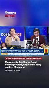 Mga mag-iimbestiga sa flood control projects, dapat third party audit — Magalong #TheSituationReport #floodcontrol | The Situation Report | Facebook