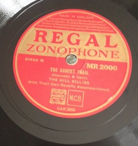 The Hill Billies - The Sunset Trail / Yodeling Hobo