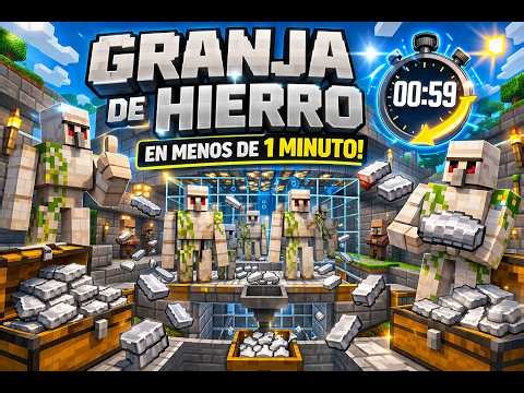 granja de hierro facil en minecraft java #gaming #minecraft #tutorial #entretenimiento