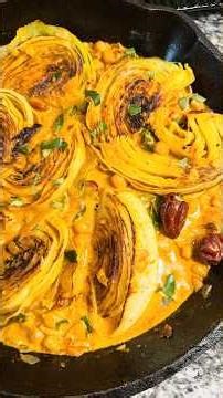 Charred cabbage chickpeas stew #foodshorts #recipe #vegetarianrecipies