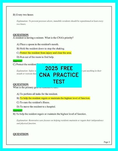 CNA Practice Test 2025: Pass Your Exam with These 50 Real Questions & Expert Answers!