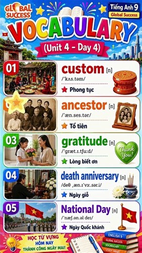 Tiếng Anh 9 | Unit 4 - Day 4 | Vocabulary | Global Success
