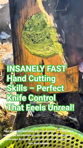 INSANELY FAST Hand Cutting Skills – Perfect Knife Control That Feels Unreal! 🔪⚡#gardeningtips #short