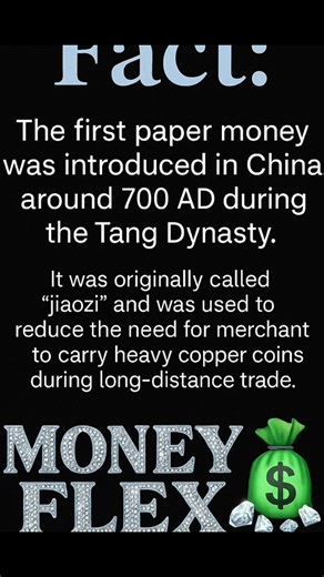 💰 Fact: The first paper money was introduced in China around 700 AD during the Tang Dynasty. It was originally called “jiaozi” and was used to reduce the need for merchants to carry heavy copper coins during long-distance trade.