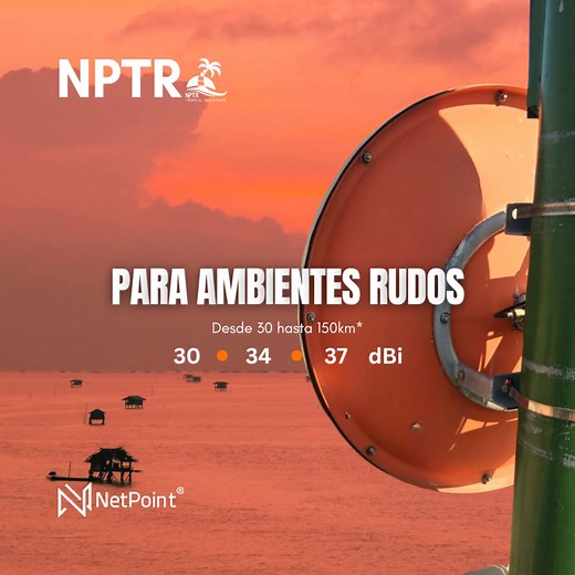 🌦️ Antena NPTR: rendimiento confiable en ambientes extremos Diseñada para zonas tropicales y salinas, la serie NPTR de NetPoint ofrece máxima durabilidad sin comprometer el desempeño. Su recubrimiento resistente a la corrosión y su diseño de alta ganancia garantizan enlaces estables incluso en las condiciones más exigentes. 🌧️ Ideal para climas húmedos y costeros 📡 Compatibilidad con radios de alto desempeño 💪 Construcción robusta para larga vida útil NetPoint NPTR: potencia y resistencia en
