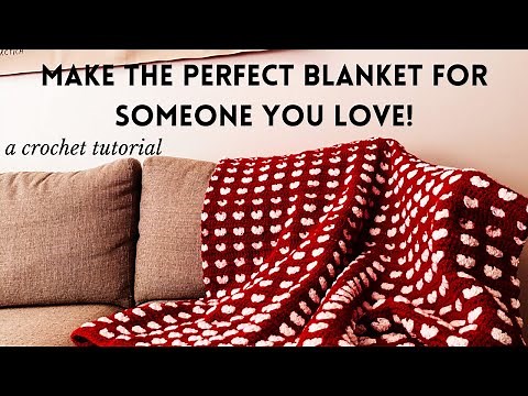 How To Crochet a Heart Blanket | Crochet Blanket | Blanket | Crochet For Beginners | Heart Stitch