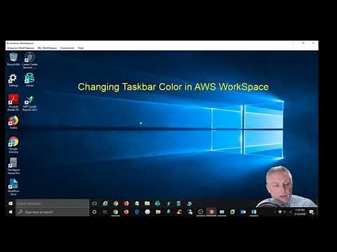 Changing Taskbar Color in AWS