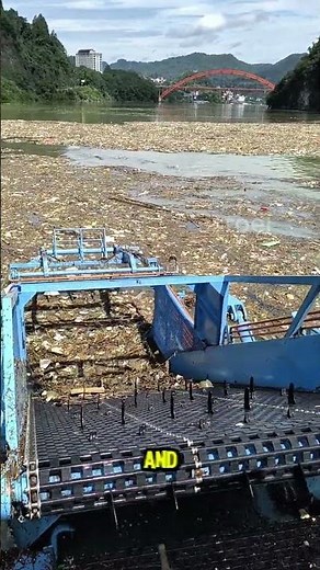 Automatic River Cleaning Machine | Eco-Friendly Innovation #RiverCleaning #WasteManagement