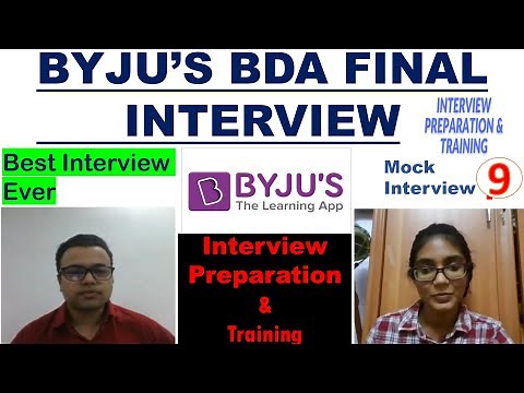 Byju's Bda Final Interview #9 |Best interview ever| New Interview Questions & Answers