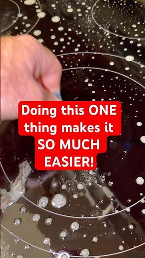 Life Hack, kitchen cleaning hack how to clean a stove top #shorts￼