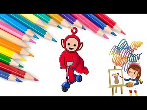 🎨 How to Draw & Color Po Teletubbies on Scooter | Fun Drawing for Kids