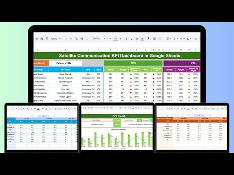 Satellite Communication KPI Dashboard in Google Sheets