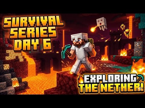 I went to the nether second time ‼️ | survival series day 6 | minecraft