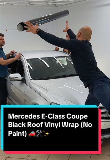 Mercedes E-Class Coupe Black Roof Vinyl Wrap Guide