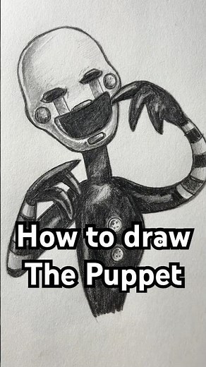 How to draw The Puppet from Five Nights at Freddy’s! Easy! #art #fnaf #fivenightsatfreddys #drawing