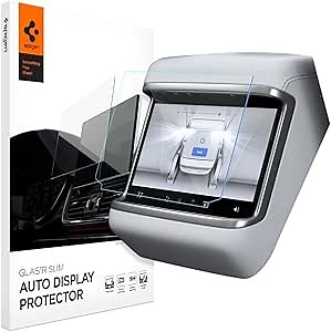 Spigen Tempered Glass Screen Protector [GlasTR Slim] designed for Tesla Model S (2023/2024/2025/2026), Tesla Model X (2023/2024/2025/2026) 9.4 inch Rear Touchscreen - Matte/Anti Finger Print