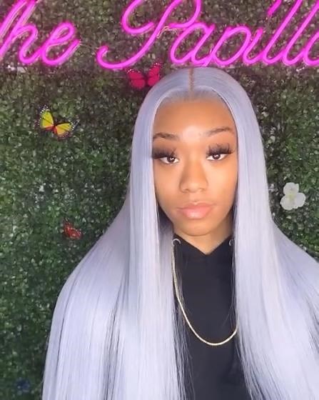 silver blue wig 