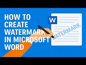 How To Create Watermark in Microsoft Word | Add A Watermark In Word