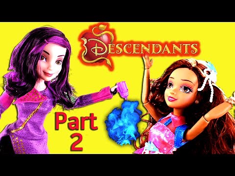 Disney Descendants Spell! with Frozen Elsa Anna Mal Evie Audrey Ben Carlos Maleficent Dolls PART 2
