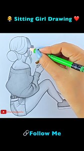 27K views · 601 reactions | How to draw a cute Girl sitting -Pencil sketch || Drawing Tutorial for beginner || Girl drawing #Girldrawing #Pencildrawing #Drawing | Drawingneelu | Facebook