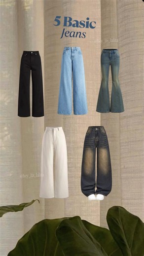 5 basic jeans | Must have Jeans | Easy Stylling tips @hey_its_lalita
