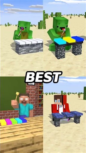 Steve, Naruto, JJ, Mikey, JJ Sister Play Cocomelon Intro #minecraft #minecraftanimation #shorts