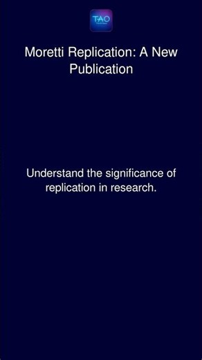 Moretti Replication: A New Publication