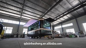 17ft Shipping Container Food Trailer with Deep Fryer Coffee Van Pizza Ice Trailer Food Truck Kitchen Trailer with Restroom