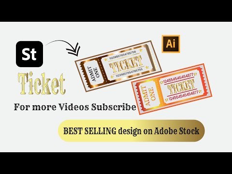 Create a Retro Ticket Design in Adobe Illustrator | Best-Selling Vector for Adobe Stock 2025