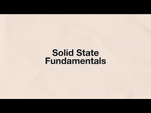 Solid State Fundamentals | Electronic Circuits