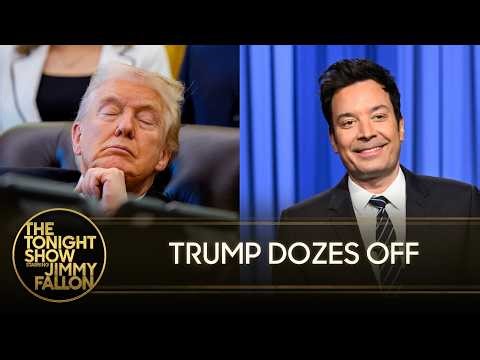 Trump Fights Sleep During First Official Cabinet Meeting Since Iran War | The Tonight Show