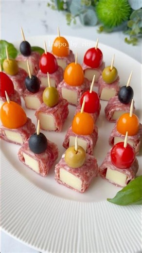 🍡Cute & Colorful Summer Appetizer Bites ✨ #shortvideo
