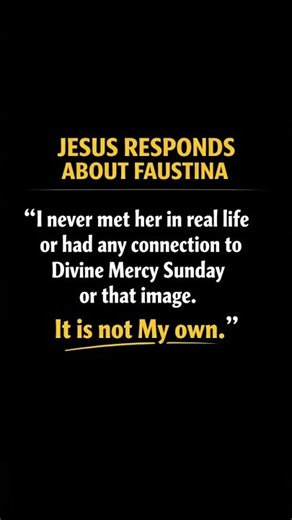 What Jesus Told Me About St. Faustina- Shocking!