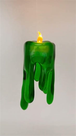 Satisfying GREEN Candle Melt! 🫠✨ (3D Print?)