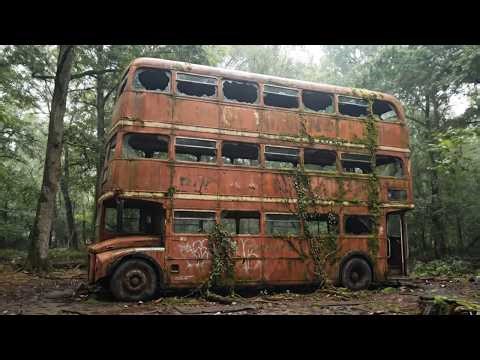 Abandoned Triple-Decker Bus: Full Modern Interior Transformation by AI