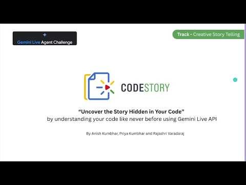 CodeStory - Turn Any GitHub Repo Into Slides & Voice Explanations | Gemini Live Agent Challenge