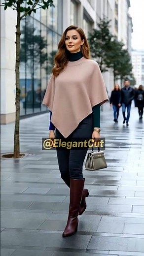 How to Style a Poncho: Elegant Fall & Winter Outfit Idea 🇺🇸