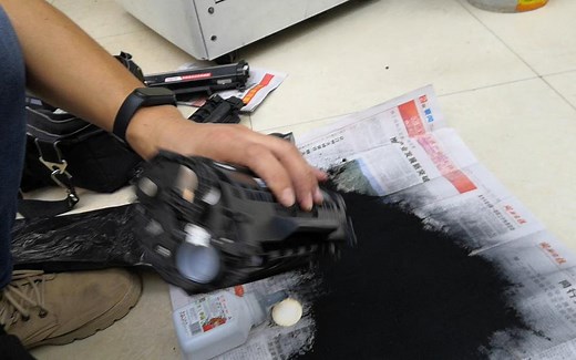 惠普(HP)打印机硒鼓拆解加碳粉演示