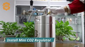 Homebrew 170oz Mini Keg Beer Growler - PERA Brand Include 5L Beer Mini Keg, Beer Faucet, Keg Spear, Gas Regulator, Beer Line for Fermenting, Soda, Homebrew Beer